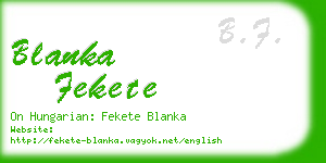 blanka fekete business card